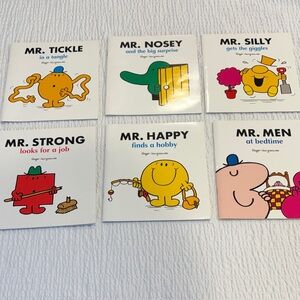 Mr. Men Set of 6 Books by Roger Hargreaves Softcover full size